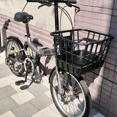 ジープ　JEEP 20型 折りたたみ自転車 6段変速 後サス　東京 20インチ ジープ JEEP 折りたたみ自転車 6段変速 後にサスペンション