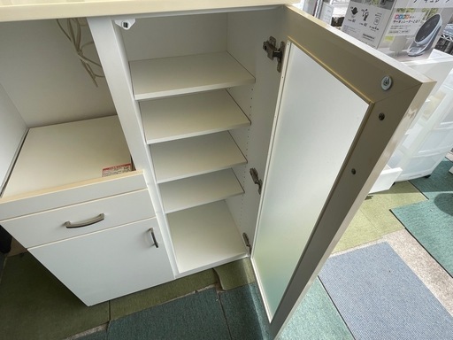 【リサイクルサービス八光】幅80㎝　ニトリ　レンジボード (コパン T 80MRB WH)