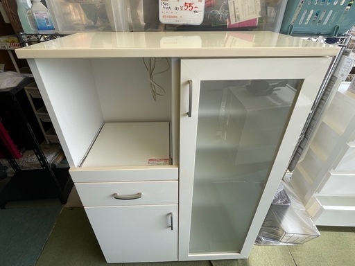 リサイクルサービス八光】幅80㎝ ニトリ レンジボード (コパン T 80MRB WH)