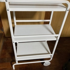 キッチン収納　スチール棚　ラック　ホワイト
