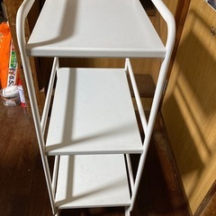 キッチン収納　スチール棚　ラック　ホワイトの画像