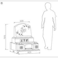 新品 広島限定！巻石込みフルセット洋墓が54万円【設置・彫刻すべて込み】01の画像