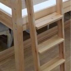 無印良品　パイン材ミドルベッド　ロフトベッド