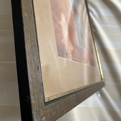 インテリア　アンティーク調　絵　600x600mm　釣り　毛針　の画像