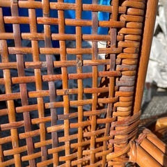 ラタン籐座椅子2脚セットの画像