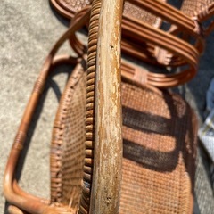 ラタン籐座椅子2脚セットの画像