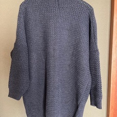 ロングカーディガン　ダークグレーの画像