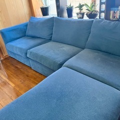 ソファ　3人掛け　オットマン付きの画像