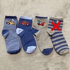キッズ靴下3足セット のりもの 消防車 18.19.20.21の画像