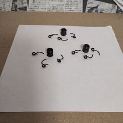ラジコンパーツ 黒 六角形 パイロットナットとスプリングセット３組