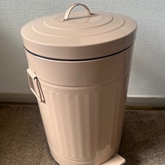 ペダル式ゴミ箱　ピンクベージュ　