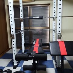 バーベルセット、パワーラック、多機能ベンチ