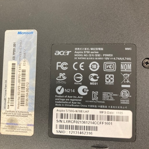 ⭐️PCなエコプレ⭐️acer ノートパソコン　ASPIRE 5750g