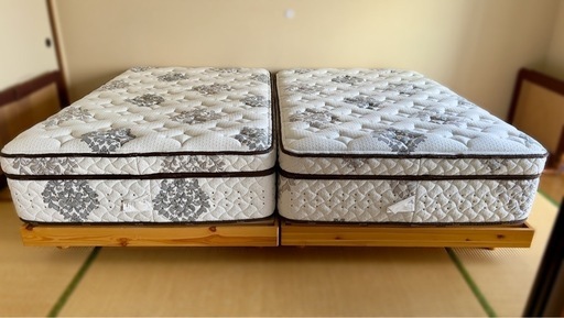 40万サータ最高級マットレス SDセミダブル＋フレーム付き