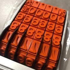 【新品未使用】 昭和レトロ シヤチハタ 回転ゴム印 欧文6連・初号 123456の画像