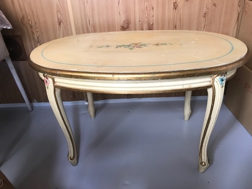 イタリア製センターテーブル(ゴールドライン)