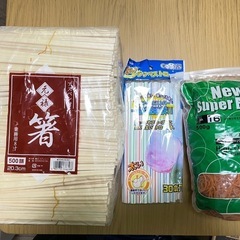 【新品未開封品】フラッペ　タピオカ　かき氷　ストロー　輪ゴム　割り箸