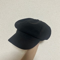帽子 キャスケット 黒