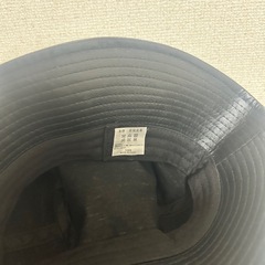 帽子 バケハ 黒 フェイクレザーの画像