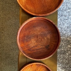 木製 丸盆 お盆 トレー3個セット