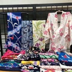 古着浴衣、着物、帯、反物、生地掘り出し物　早い者勝ち