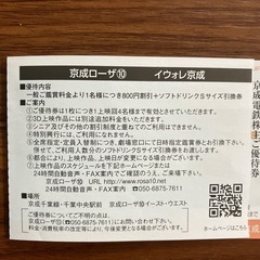 京成ローザ　映画割引券の画像