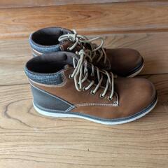 (極上)　防水　防滑
ブラウン レザー ワークブーツ ハイカットの画像