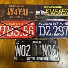 ナンバープレート　ブリキ　アメリカ雑貨の画像