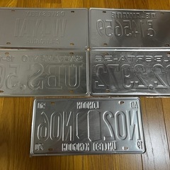 ナンバープレート　ブリキ　アメリカ雑貨の画像