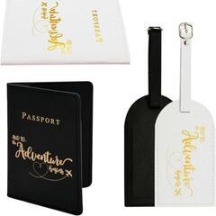 パスポートタグセット, 2セット パスポートカバーホルダー荷物タグ