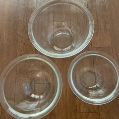 商談中　　
ハリオ　耐熱ガラスボール3点セット