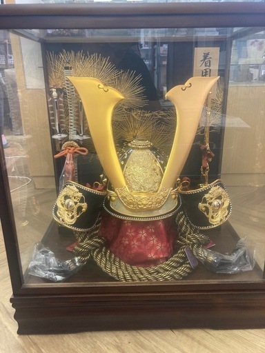 0324 美品 N着用兜黒竜 25号 ケース付 こいのぼりオルゴール付