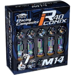 R40iconixレインボーホイールナット 20個セット ロック...
