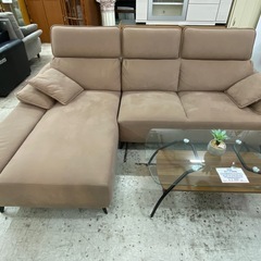 【愛品館 江戸川店 】ファブリックレザー3P カウチソファ e-casa（イー・カーサ）の画像