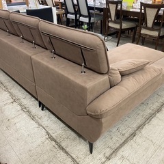 【愛品館 江戸川店 】ファブリックレザー3P カウチソファ e-casa（イー・カーサ）の画像