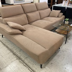 【愛品館 江戸川店 】ファブリックレザー3P カウチソファ e-casa（イー・カーサ）の画像