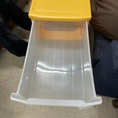 3段収納　No.2834　ロングチェスト653　アイリスオーヤマ　スイーツカラー　【リサイクルショップどりーむ荒田店】の画像