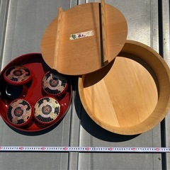 寿司 ちらし寿司 桶 お重 5つ　寿司半切　寿司桶　40cm  ...