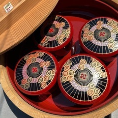 寿司 ちらし寿司 桶 お重 5つ　寿司半切　寿司桶　40cm  まとめて ジャンクの画像