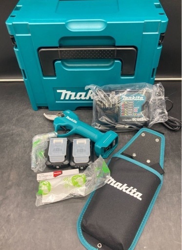 0327 新品 未使用 makita マキタ 充電式剪定ハサミ UP 100D 充電器 バッテリ2個  フルセット