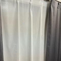 【取引中】ニトリ 遮光カーテン&レース4枚セット100X135cm グレーの画像