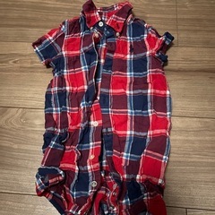 ラルフローレン:シャツロンパース70-75cm