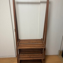 【無料】【取りに来ていただける方のみ】木製ハンガーラック