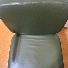 【傷あり】インダストリアル風チェア　WOOD IRON LATHER CHAIRの画像