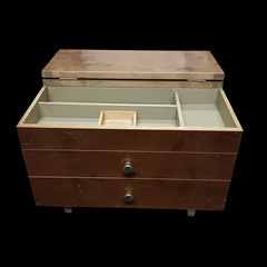 (中古)レトロ 裁縫箱の画像
