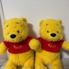 東京ディズニーリゾート プーさん ぬいぐるみ2個の画像