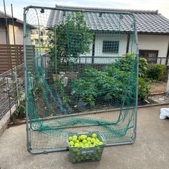 【引き取り限定】野球バッティングネット 練習用ボール（テニスボー...