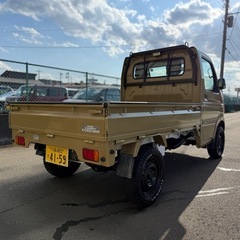 アゲトラ!!/スズキ/キャリートラック/KC/4WD/8万キロ台/車検7年7月/エアコン/パワステ/5MT/リフトアップ/14インチブロックタイヤ/FMの画像