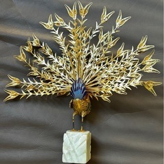 孔雀　置物の画像