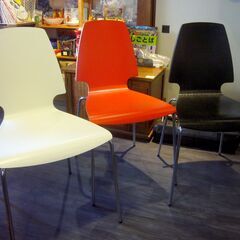 【椅子】イケア　IKEA VILMER　スタッキングチェア（赤、...